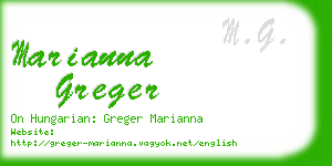 marianna greger business card